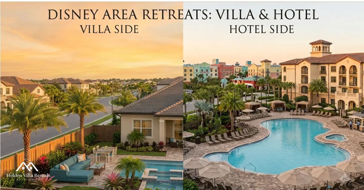 Private villa near Disney World with spacious rooms, kitchen, and private pool for families